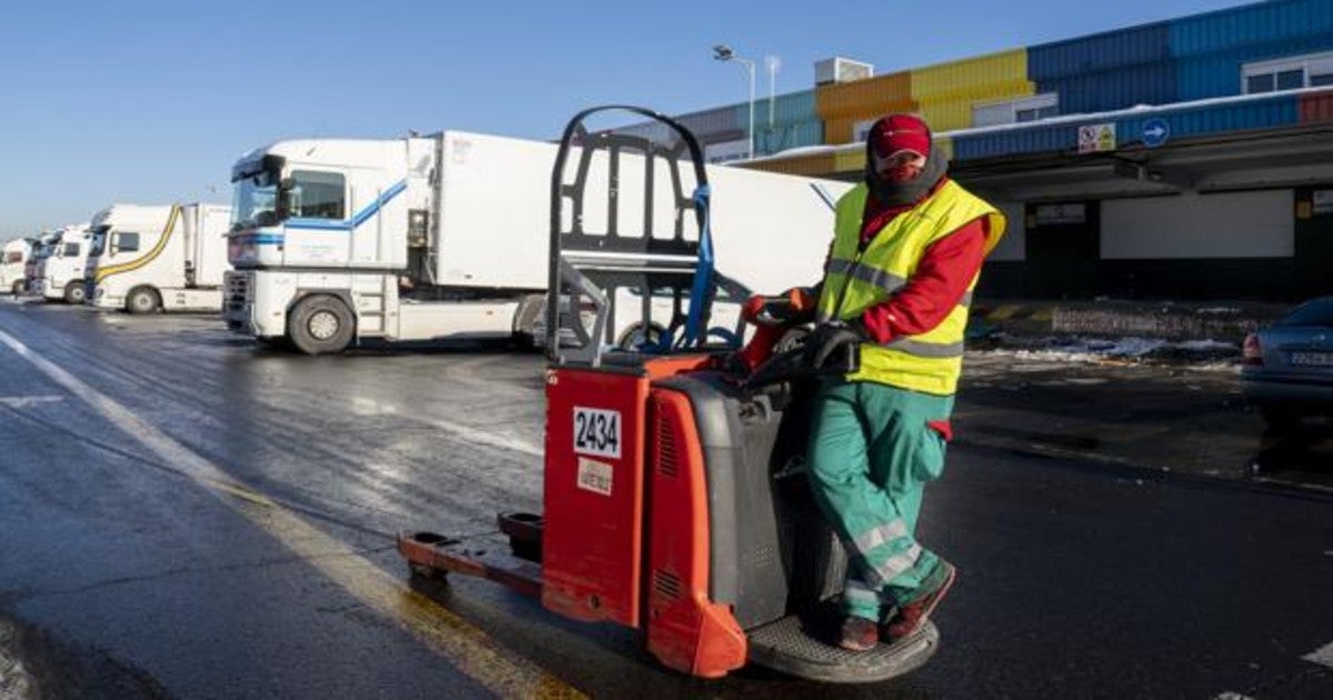 Camiones en Mercamadrid