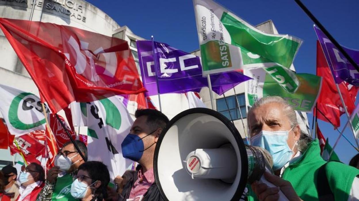 Manifestación de sindicatos sanitarios