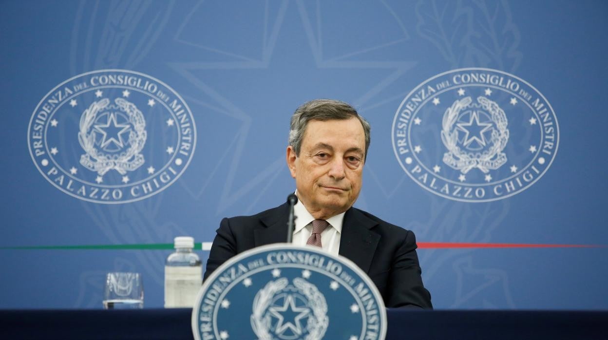 Mario Draghi, esta tarde en la rueda de prensa