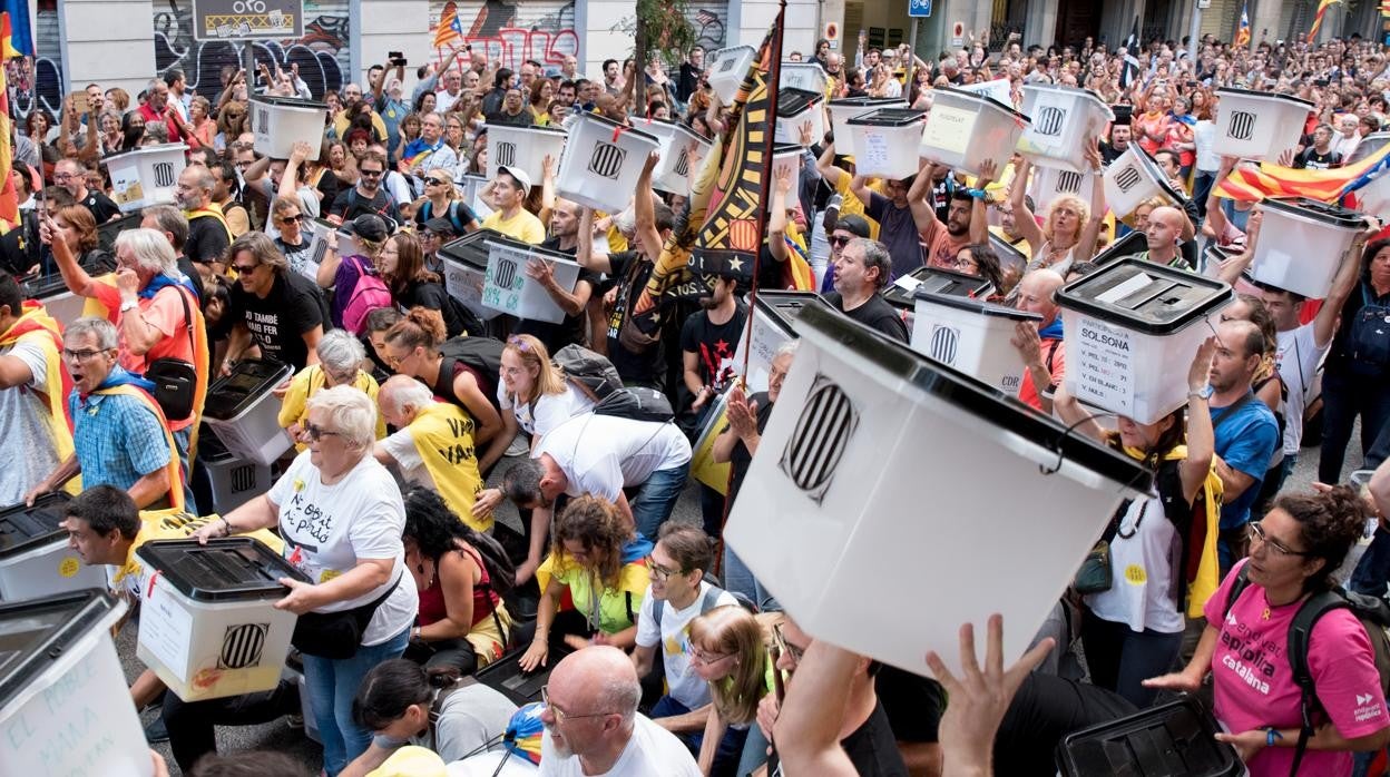 Manifestación independentista en Barcelona