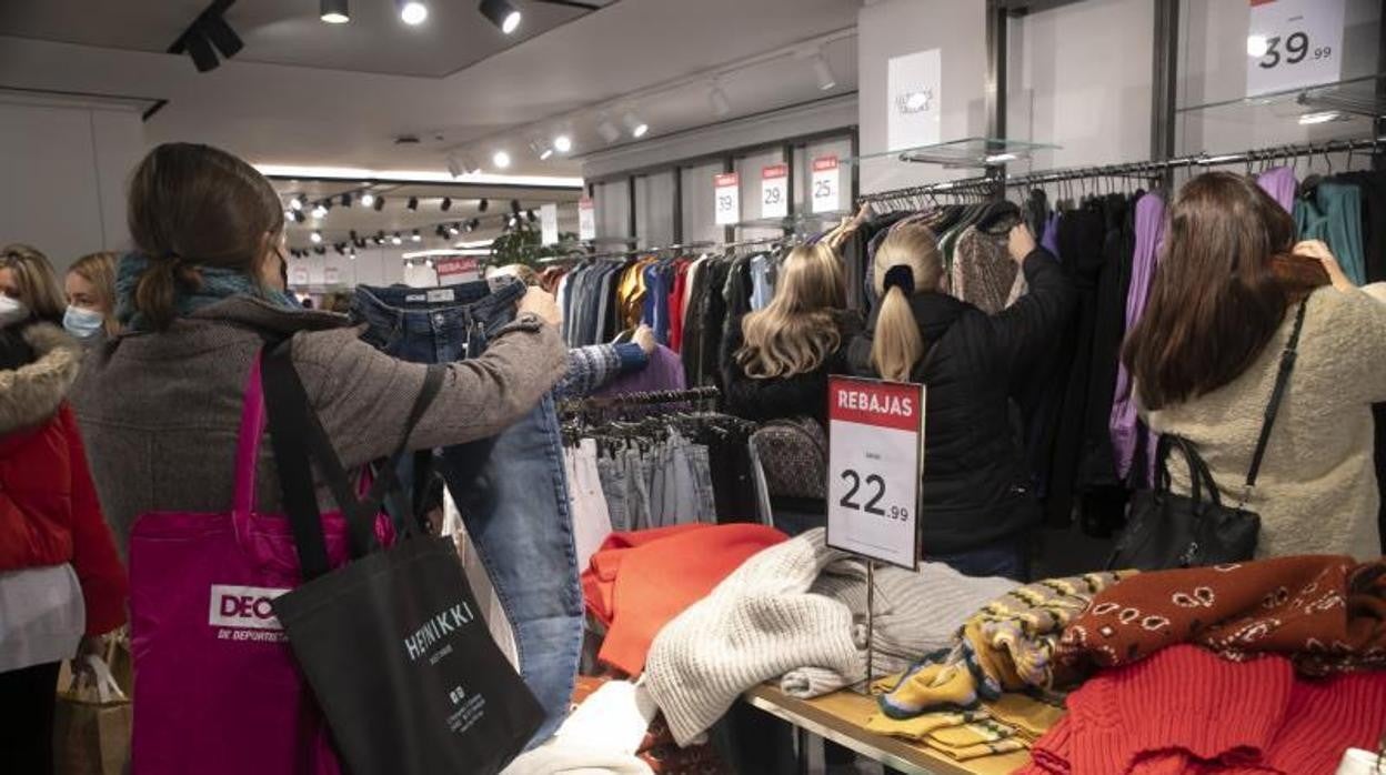 Tienda en rebajas durante enero