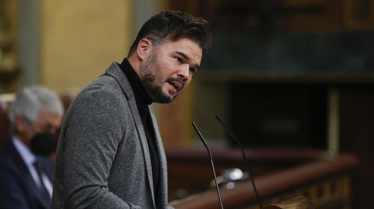 El portavoz de ERC, Gabriel Rufián