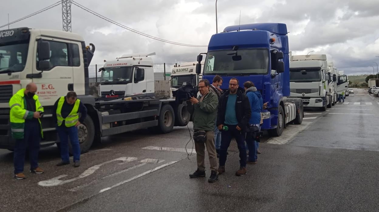 Caravana de camiones en Sevilla este lunes