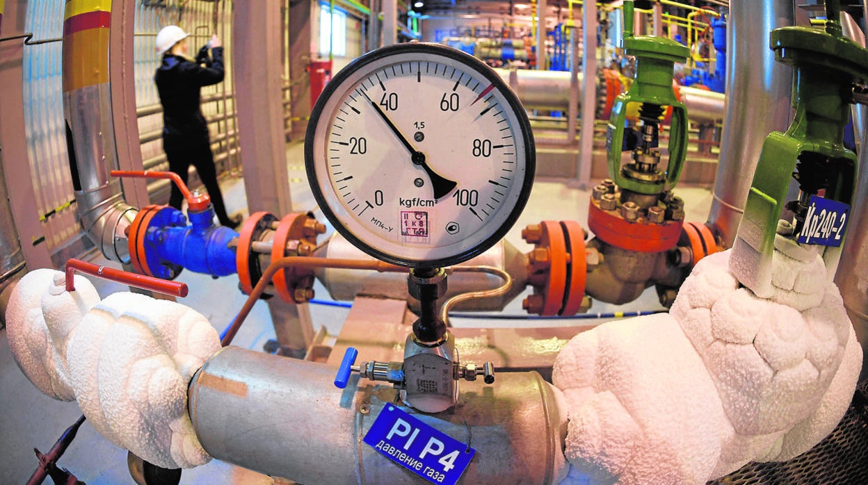 Planta gasística rusa situada en la península de Yamal