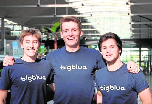William Meunier, Tim Dumain y Mathias Griffe, fundadores de Bigblue