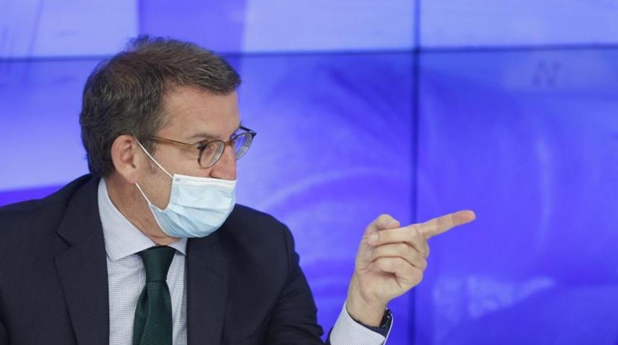 El presidente del PP, Alberto Núñez Feijóo