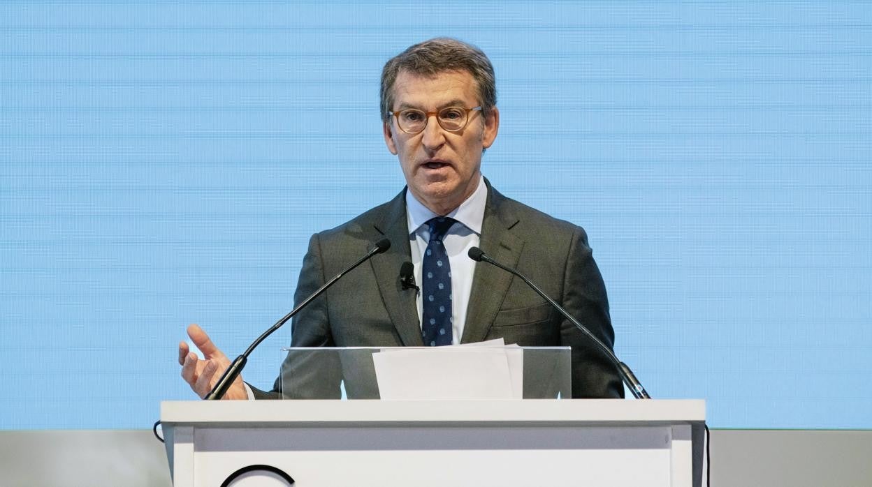 Feijóo, el pasado viernes en un acto en Barcelona