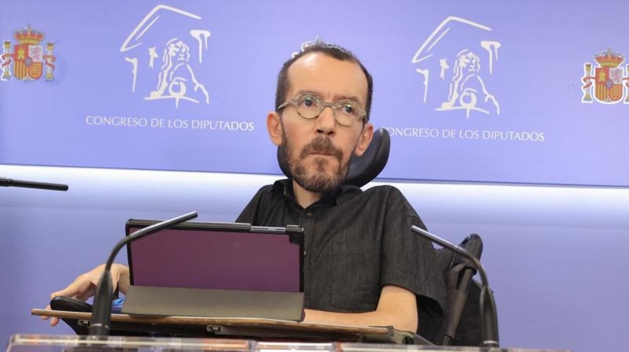 Pablo Echenique, portavoz de Unidas Podemos en el Congreso de los Diputados