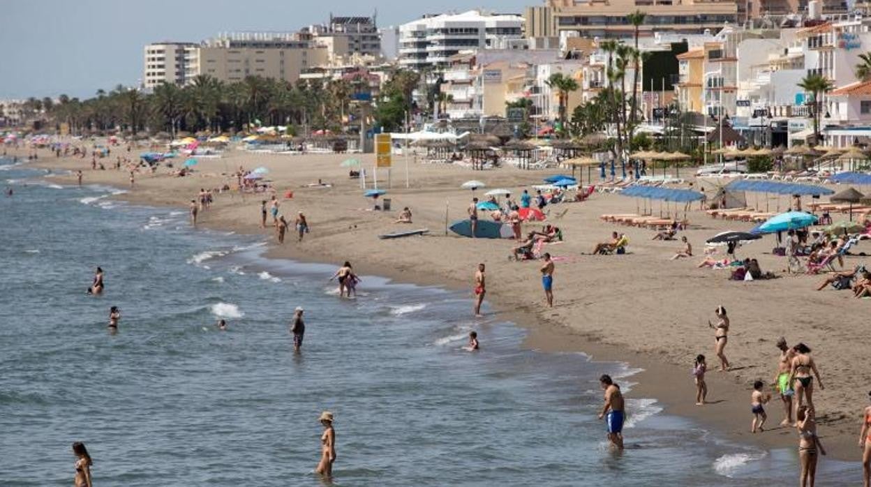 Playa de La Carihuela en Torremolinos (Málaga)