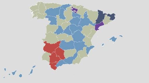 Podemos se hace fuerte en las provincias más pobladas