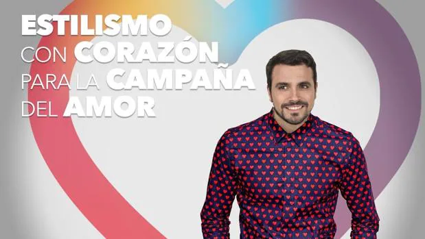 Alberto Garzón se «viste» de corazones en Twitter