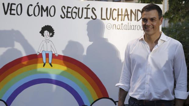 Pedro Sánchez en el acto de apertura de campaña en Madrid