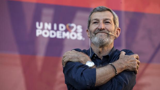 Julio Rodríguez en un acto de campaña de Unidos Podemos