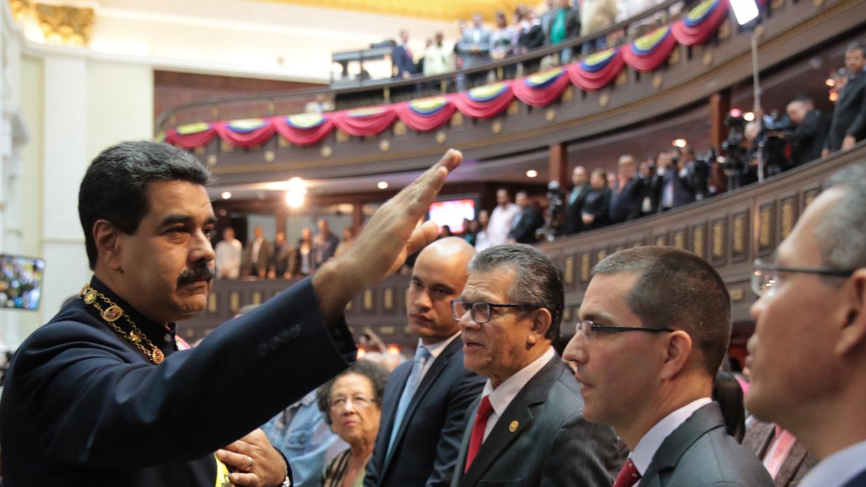 Nicolás Maduro participa en un acto de la Asamblea Constituyente