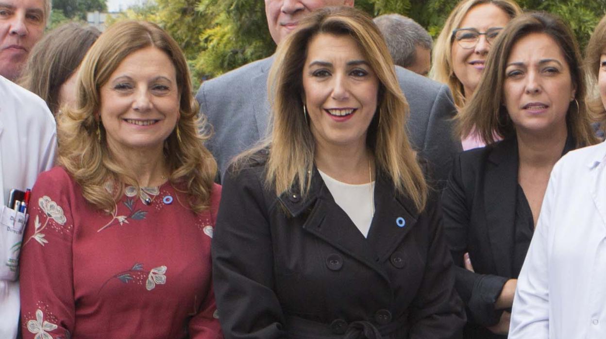 Susana Díaz, durante su visita al Hospital Universitario Reina Sofía de Córdoba