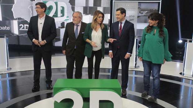 Debate elecciones andaluzas: El choque entre Marín y Moreno eclipsa los ataques a Susana Díaz