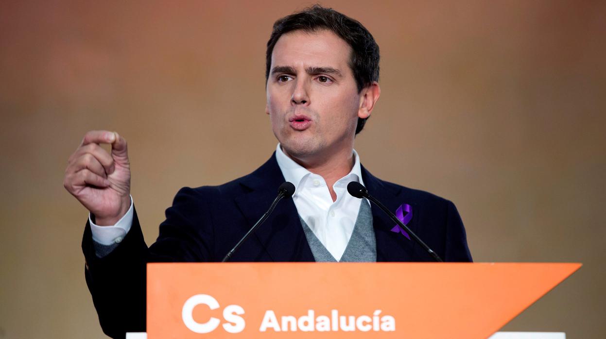 Albert Rivera, durante el mítin en Málaga