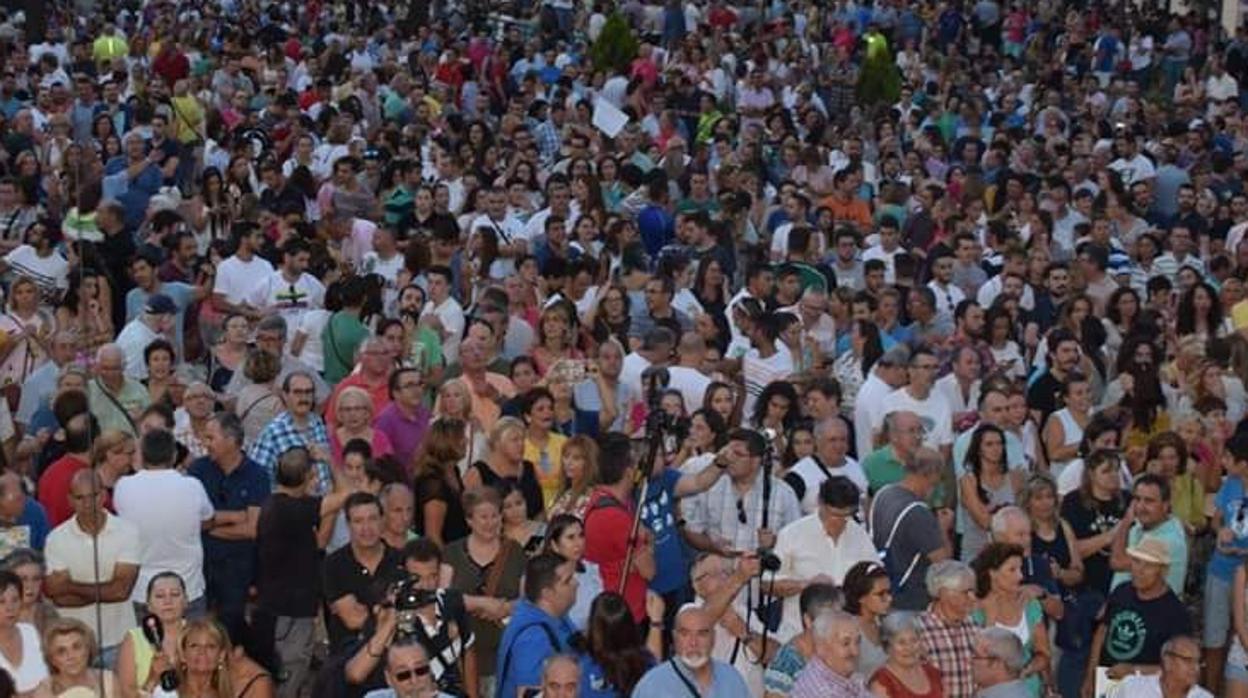 Manifestación organizada por la plataforma Todos a una por Linares