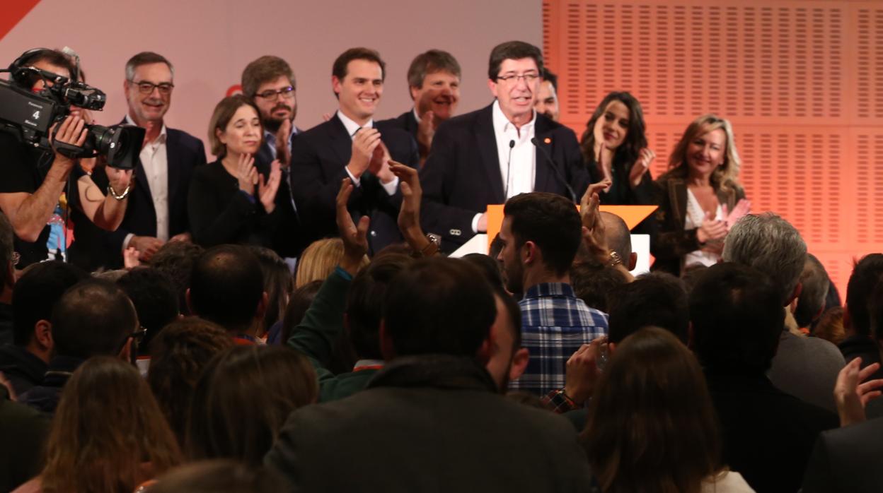 Juan MArín, este domingo tras conocer los resultados de los comicios