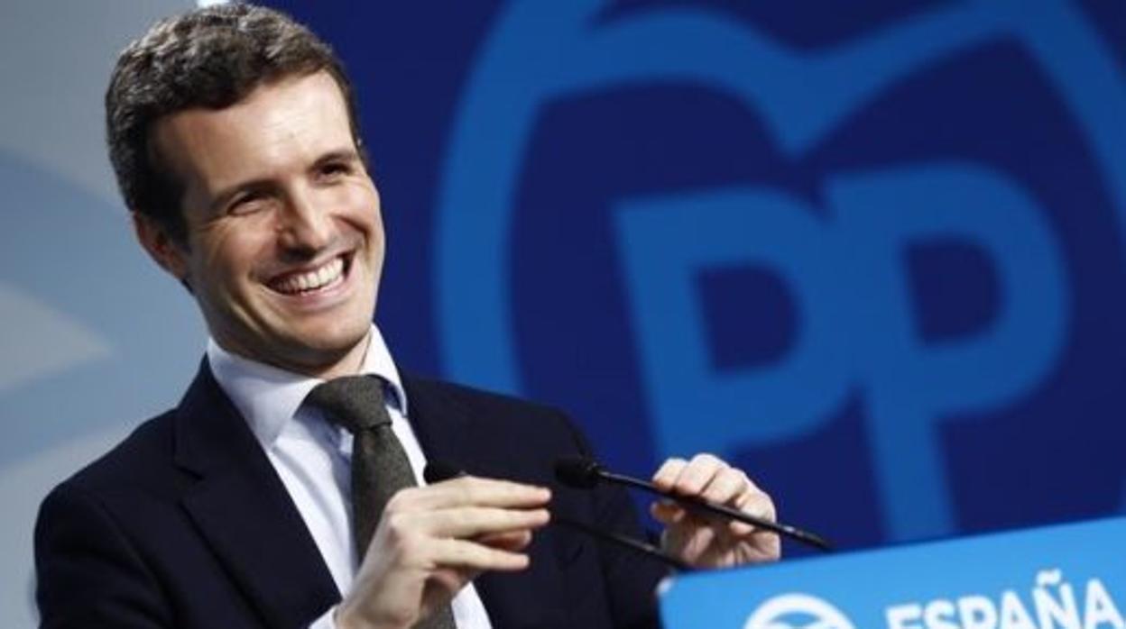 El presidente del PP y candidato a la presidencia del Gobierno, Pablo Casado, en una imagen de archivo