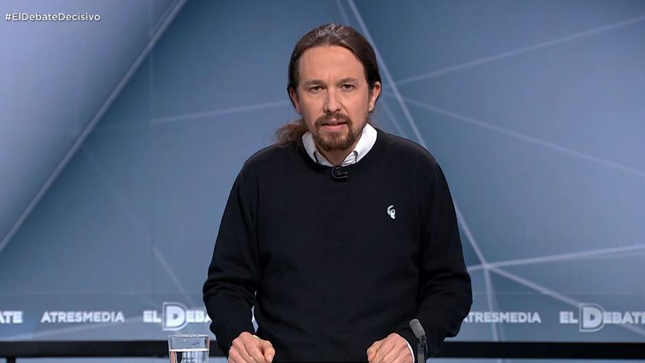 El minuto final de Pablo Iglesias en el debate de Atresmedia