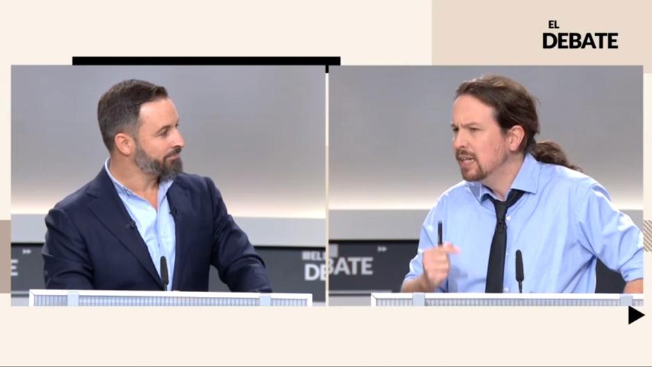 Las SS, ETA y las «herriko tabernas»: Abascal e Iglesias protagonizan un tenso momento durante el debate