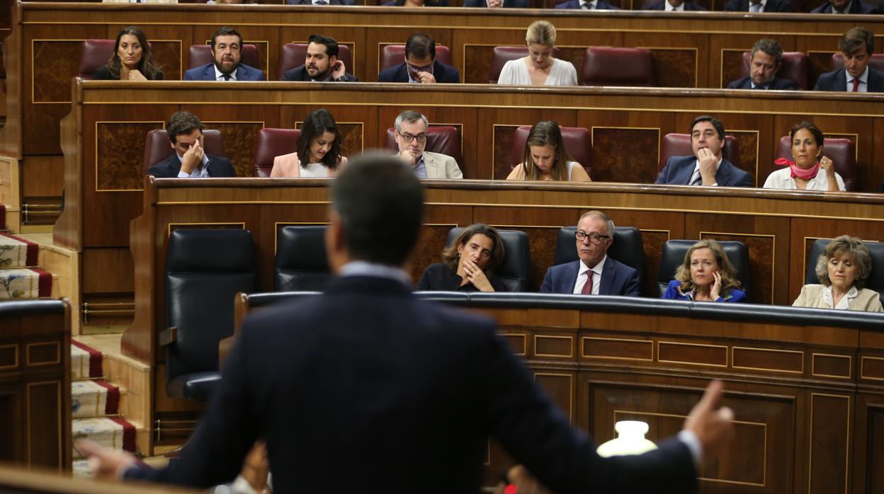 Congreso de los diputados de una sesión de control pasada