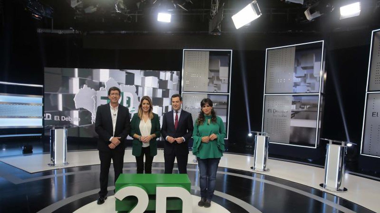 Imagen del último debate electoral celebrado en Canal Sur Televisión en noviembre de 2018