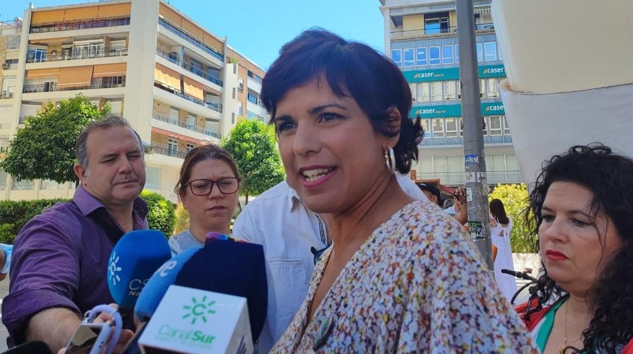 La líder de Adelante Andalucía y candidata a la Presidencia de la Junta, Teresa Rodríguez