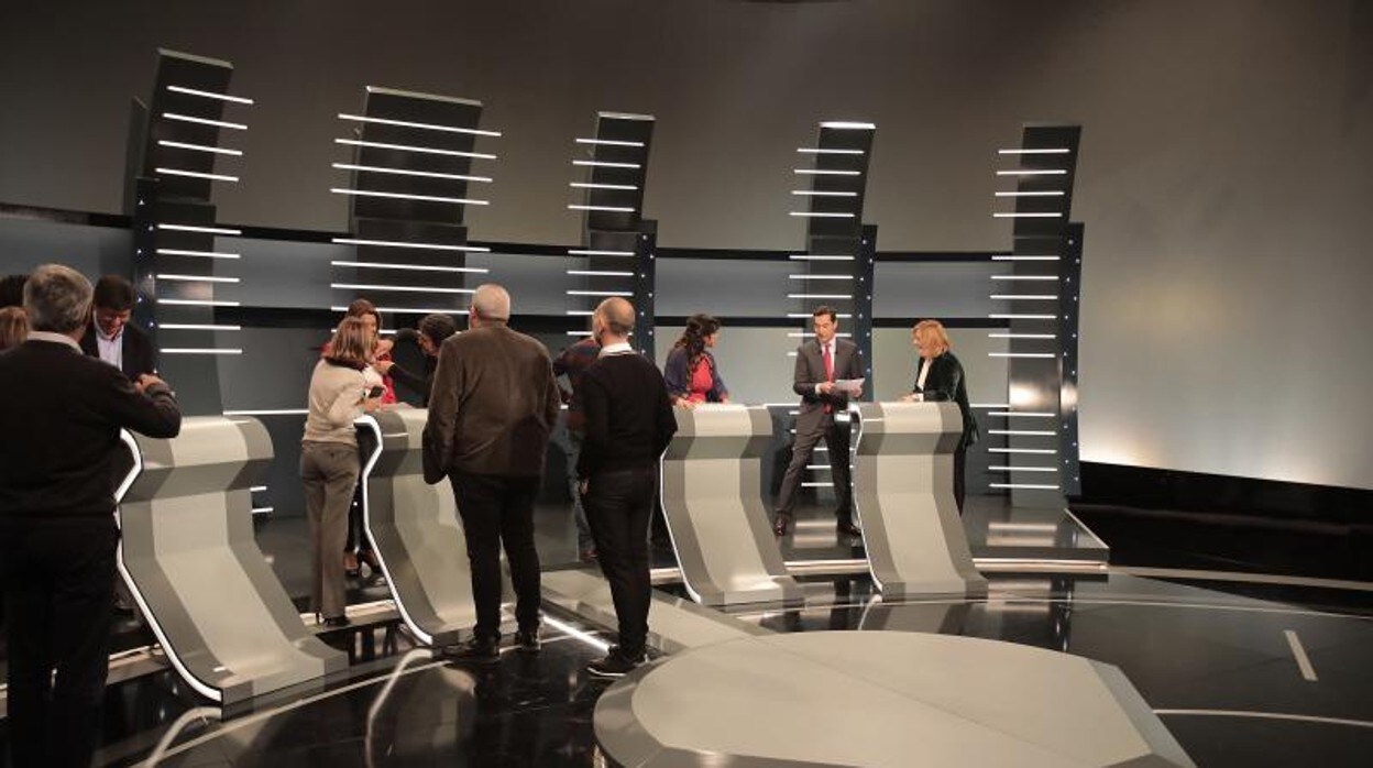 Imagen del plató de TVE en el debate electoral que tuvo lugar en noviembre de 2018
