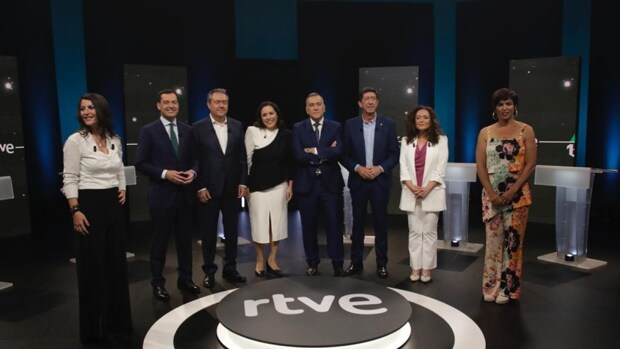 Debate elecciones en Andalucía: seis candidatos muy nerviosos en la tele