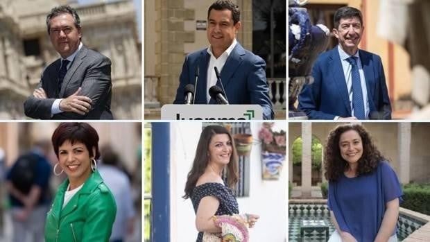 Estos son los currículums de los seis principales candidatos a las elecciones de Andalucía