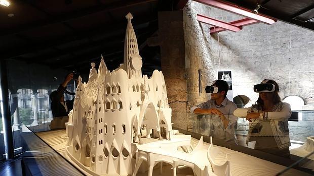 Una de las maquetas de la Colonia Güell