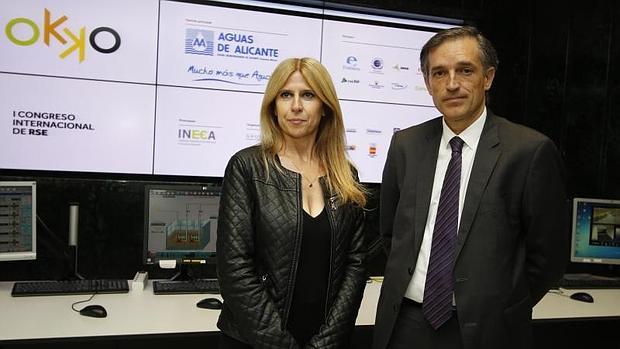 Eva Montesinos y Francisco Bartual, en la presentación del congreso en Alicante