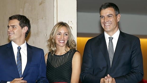 Albert Rivera, en un acto de precampaña en el madrileño templo de Debod