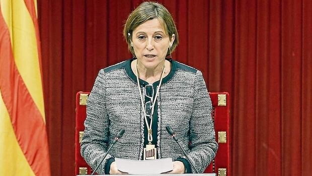 Forcadell, el pasado lunes en la constitución del nuevo Parlamento catalán