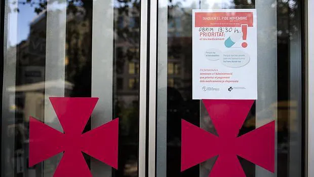 Las farmacias catalanas cerraron contra los impagos de la Generalitat