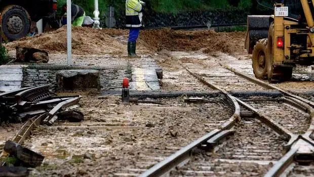 Las intensas lluvias han generado incidencias en el tráfico ferroviario en Cataluña