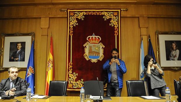 El salón de plenos de la Diputación, minutos antes de iniciarse la sesión