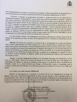 El Gobierno anula la consulta de Elche para elegir alcaldes pedáneos