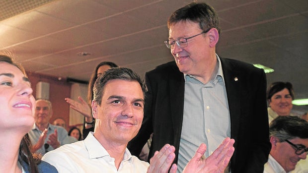 Ximo Puig y Pedro Sánchez, ayer, en un acto en Vall d'Uixó