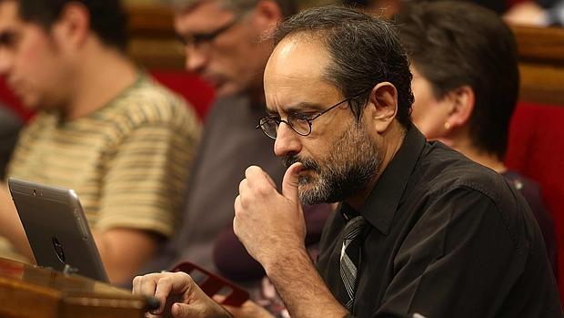 Antonio Baños, durante la sesión de investidura en el Parlament