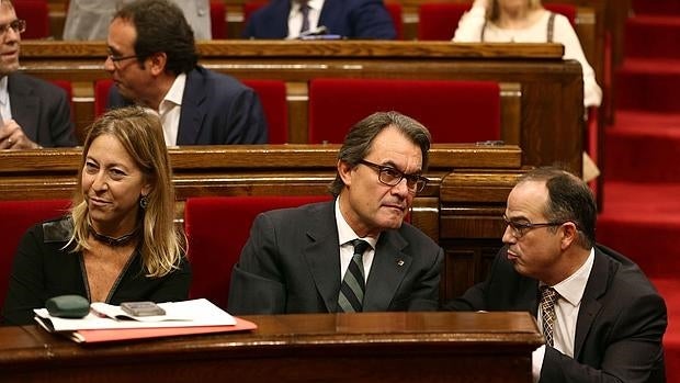 Artur Mas, durante el pleno de investidura de este martes