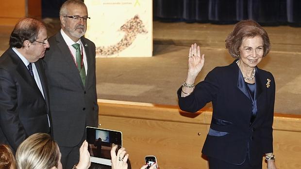 La Reina Sofía, minutos antes de inaugurar el Congreso Nacional del Alzheimer en Valladolid