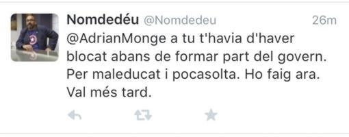 Otra de las respuestas de Nomdedeu a la mención de un usuario