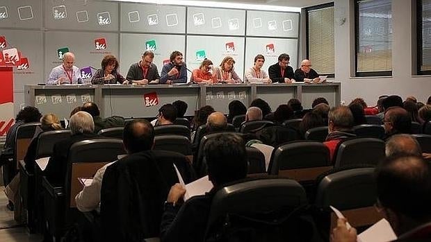 Una de las últimas reuniones del comité ejecutivo de IU Madrid