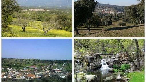 La senda se divide en varias ruta por la preciosa comarca de la Sierra de San Vicente