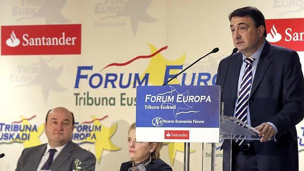 Aitor Esteban, durante su intervención en el Fórum Europa