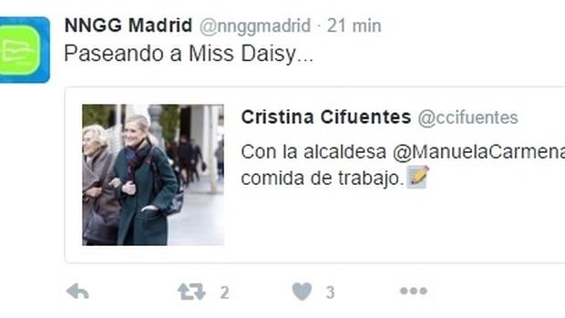 «Paseando a Miss Daisy»: la burla de Nuevas Generaciones sobre la comida de Carmena y Cifuentes