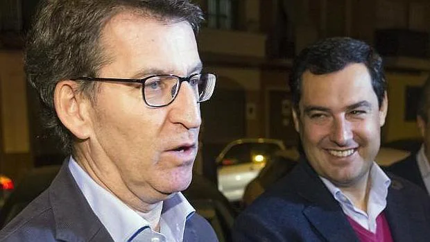 Los líderes del PP gallego y andaluz, Núñez Feijóo y Moreno Bonilla